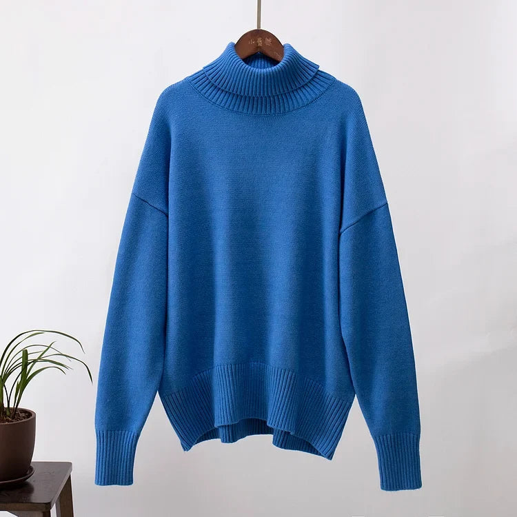 Pull Amélie Col Roulé Oversize En Coton