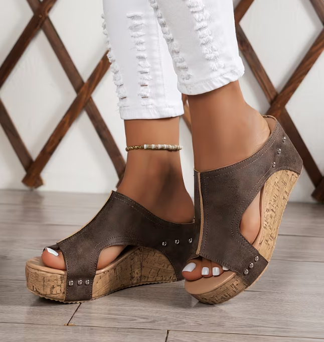 Sandales Compensées à Bride