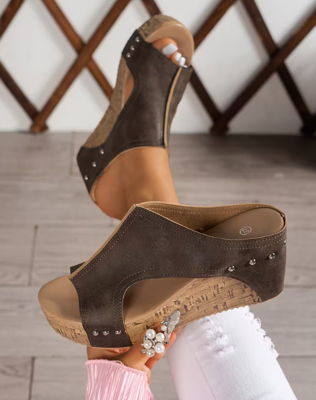 Sandales Compensées à Bride
