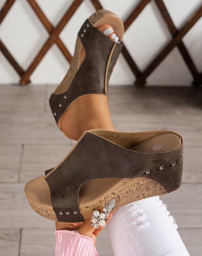 Sandales Compensées à Bride